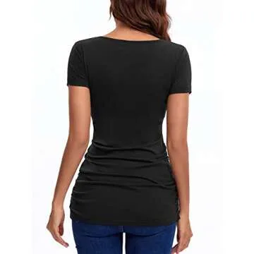 Stylish Liu & Qu Maternity Side Ruched T-Shirts