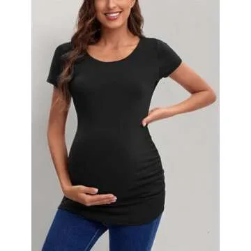 Stylish Liu & Qu Maternity Side Ruched T-Shirts