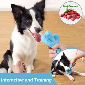 SOBAKEN kollpop Dog Chew Toys, Durable Rubber Dog Toys for Aggressive Chewers, Cactus Tough Toys for Training and Cleaning Teeth