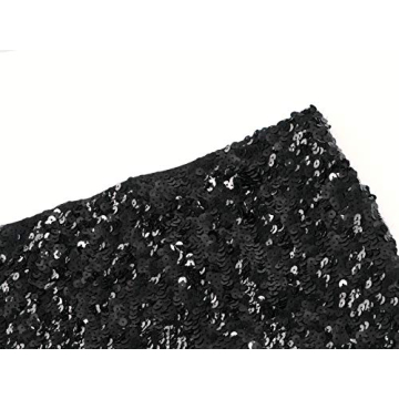 MANER Sequin Mini Skirt for Parties and Night Out