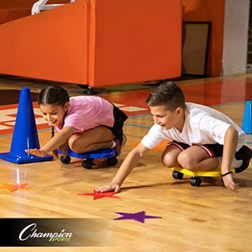 Champion Sports Poly Spot Markers - Durable 10-inch Set of 6