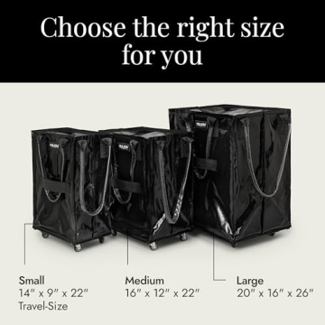 HULKEN Large Reusable Grocery Bag On Wheels for Easy Transport