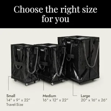 HULKEN Large Reusable Grocery Bag On Wheels for Easy Transport