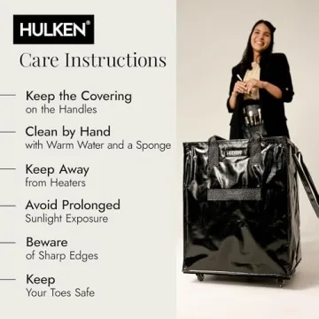 HULKEN Large Reusable Grocery Bag On Wheels for Easy Transport