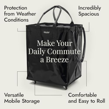 HULKEN Large Reusable Grocery Bag On Wheels for Easy Transport