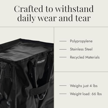 HULKEN Large Reusable Grocery Bag On Wheels for Easy Transport