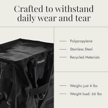 HULKEN Large Reusable Grocery Bag On Wheels for Easy Transport