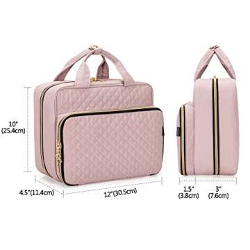 Damero Pill Bottle Organizer Bag, Travel Medicine Bag Organizer, Medicine Organizer and Storage for Pills, Vitamin, Fish Oil, Medical Supplements for Women and Men, Misty Rose