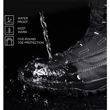 ROCKMARK Men's Waterproof Winter Snow Boots for Comfort