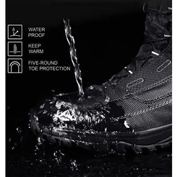 ROCKMARK Men's Waterproof Winter Snow Boots for Comfort