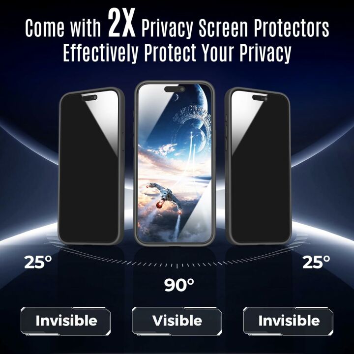 iPhone 15 Pro Case with Privacy and Military Drop Protection
