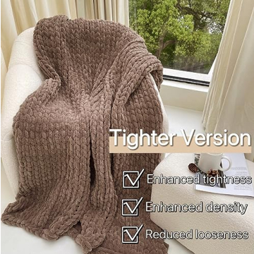Cozy Maetoow Chenille Chunky Knit Blanket Throw