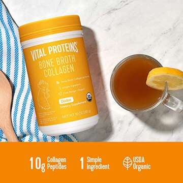 Vital Proteins Organic, Free-Range Chicken Bone Broth Collagen (10oz)