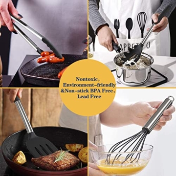 Fungun 24 Pcs Silicone Kitchen Utensils Set for All Cooking Needs