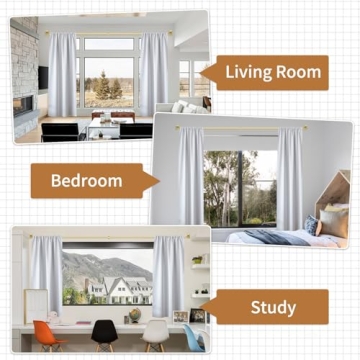 ZYRW Gold Wrap Around Curtain Rod for Stylish Windows