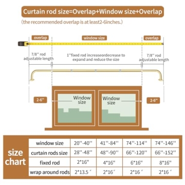 ZYRW Gold Wrap Around Curtain Rod for Stylish Windows