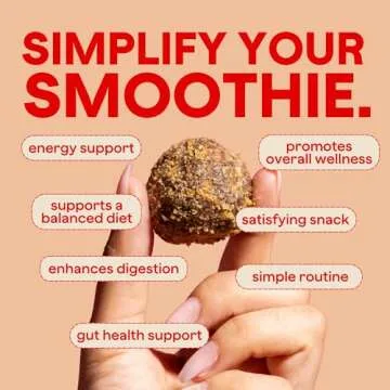 The Bomb Co. Blender Bomb, Peanut Butter Blast, Superfood Smoothie Mix with Chia Seeds, Hemp Seeds, Peanuts, & Amino Acids for Antioxidants, Gluten Free, High Fiber, 10 Servings