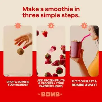 The Bomb Co. Blender Bomb, Peanut Butter Blast, Superfood Smoothie Mix with Chia Seeds, Hemp Seeds, Peanuts, & Amino Acids for Antioxidants, Gluten Free, High Fiber, 10 Servings