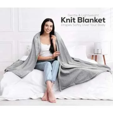 Utopia Bedding Knit Blanket Twin Size (90x66 Inches, Black) Soft Heather Lightweight Jersey Breathable Sweatshirt Blanket for Couch, Bed & Sofa