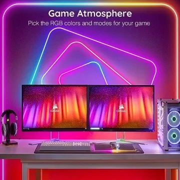 50Ft RGB Neon Rope Lights for App-Controlled Ambiance