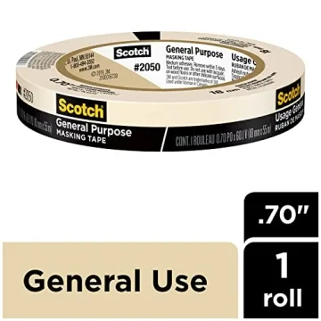 Scotch Masking Tape, 0.70in x 60yds, Tan, 1 Roll