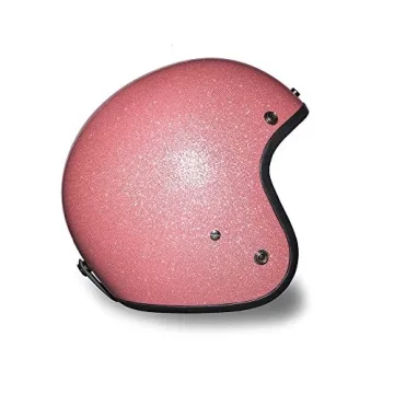 Daytona Cruiser Helmet Pink Metal Flake - Lightweight DOT Approved