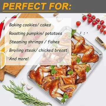 Buy Joyfair Stainless Steel Baking Sheet Pan, 17.5 Inch