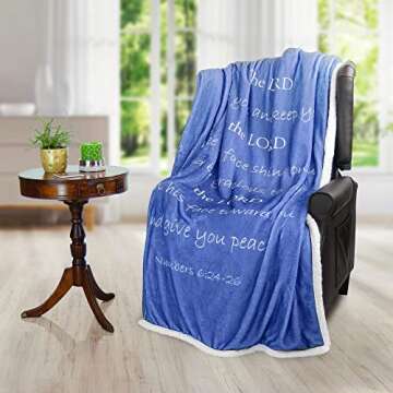 Cozy Prayer Blanket - Soft Double Layer Scripture Throw