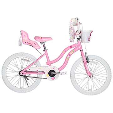 COEWSKE 18 Inch Kid's Bike with Training Wheel Pink