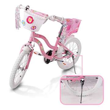 COEWSKE 18 Inch Kid's Bike with Training Wheel Pink