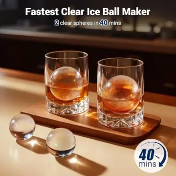 Ultimate Ice Maker – Quick 2" Crystal Clear Ice Balls & Self-Cleaning Technology