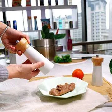 Adjustable Salt and Pepper Grinders Set for Home Chefs