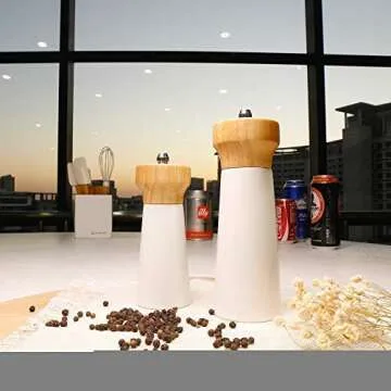 Adjustable Salt and Pepper Grinders Set for Home Chefs