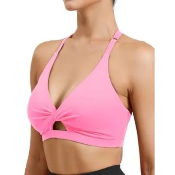 VOYJOY Sports Bra: Padded Backless Fitness Bra