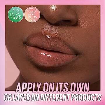 Kaja Lip Gloss - Gloss Shot | with Jojoba Oil, Tinted Shimmer, Hydrating, Non-sticky, Juicy, Plumper Lips, 04 Pink Drink, 0.14 Fl Oz