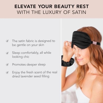 Luxurious Kitsch Lavender Satin Eye Mask for Relaxation