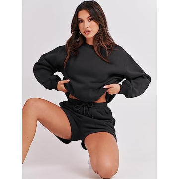 Cozy and Stylish ANRABESS Sweat Shorts Set 2024