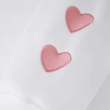 Argeousgor Y2k Heart Embroidery Oversized Sweatshirt