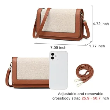 BROMEN Vegan Leather Crossbody Bag Women Stylish Compact