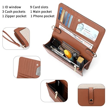 BROMEN Vegan Leather Crossbody Bag Women Stylish Compact