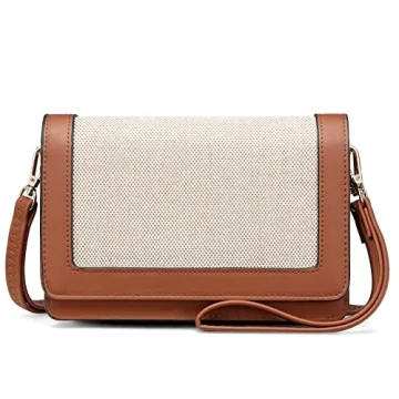 BROMEN Vegan Leather Crossbody Bag Women Stylish Compact