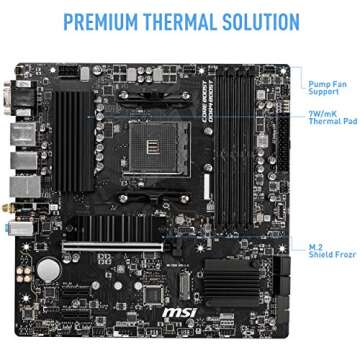 MSI B550M PRO-VDH WiFi ProSeries Motherboard (AMD Ryzen 5000, AM4, DDR4, PCIe 4.0, SATA 6Gb/s, M.2, ...