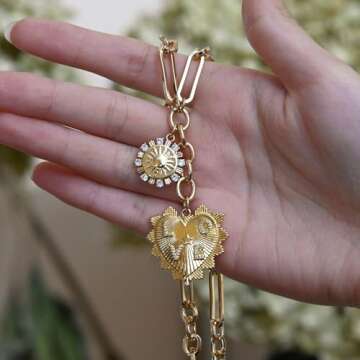 ORIGENCE Heart Charm Necklace - Elegant Gold Accessory