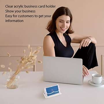 Professional SANRUI Business Card Holder - Clear Acrylic Design