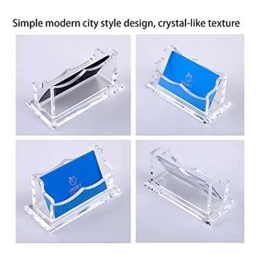Professional SANRUI Business Card Holder - Clear Acrylic Design