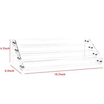 Nail Polish Organizers and Storage for Nail Salon,Clear 44Bottles of 4 Layers Essential Oil Shelf Gel Fingernail Polish Holder and Tattoo Studio Decor Paint Nail Polish Rack Shelves For Countertops