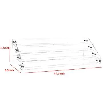 Nail Polish Organizers and Storage for Nail Salon,Clear 44Bottles of 4 Layers Essential Oil Shelf Gel Fingernail Polish Holder and Tattoo Studio Decor Paint Nail Polish Rack Shelves For Countertops