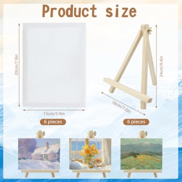 Mini Easel Canvas Set for Creative Art Projects