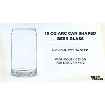 Stylish DISCOUNT PROMOS Beer Can Glasses Set of 10 - USA Made