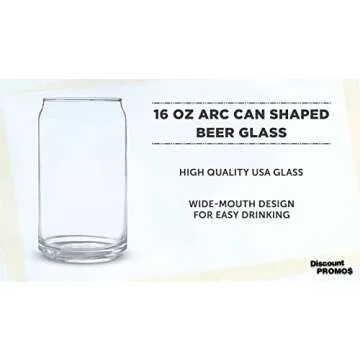 Stylish DISCOUNT PROMOS Beer Can Glasses Set of 10 - USA Made